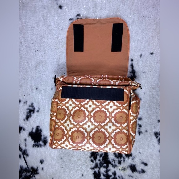 Petunia Pickle Bottom Orange Floral Rio Print White Diaper Bag - Picture 14 of 14